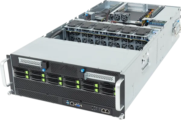 4U rack server with 8× NVIDIA RTX 6000 Pro GPUs